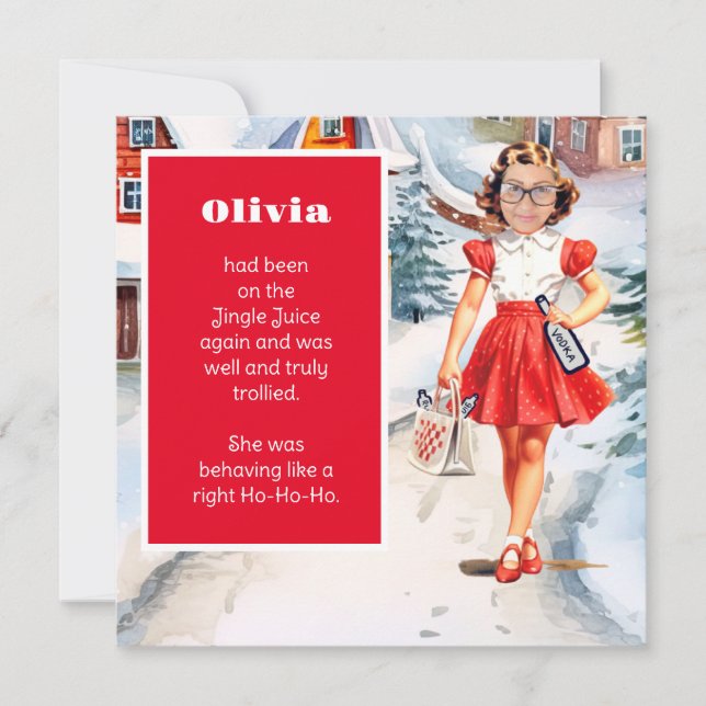 Cartão De Festividades Substitua seu Natal (Frente)