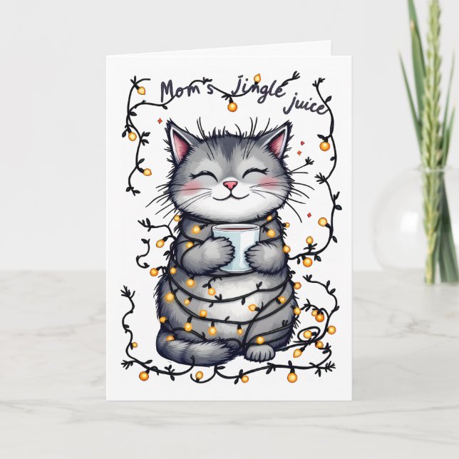 Cartão De Festividades Suco de Jingle da Mamãe (Frente)