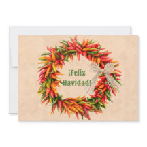 Sudoeste do Chile Ristra Wreath Flat Feliz Navidad