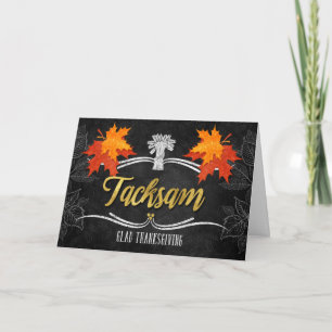 Cartão De Festividades Sueco - Ação de Graças Grateful Belssings Chalk