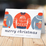 Cartão De Festividades Suéter Moderno Minimalista Chic Feia<br><div class="desc">O Design é composto pelo moderno Minimalista Chic Ugly Knited Sweater disponível aqui: http://www.zazzle.com/store/selectpartysupplies</div>
