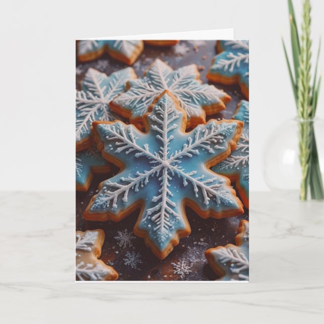 Cartão De Festividades Sugar Cookie Star and Recipe Christmas Card (Frente)