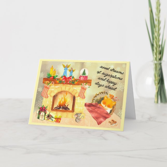Cartão De Festividades Sugar Plum Dreams Holiday Card (Frente)