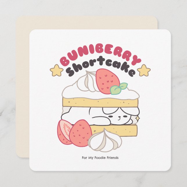 Cartão De Festividades Sugestões Doce: Ataque à Boca de Buniberry (Frente/Verso)