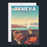 Cartão De Festividades Suiça de Genebra<br><div class="desc">Genebra, situada ao longo das margens do lago de Genebra e rodeada pelas montanhas dos Alpes e Jura, é uma das cidades mais pitorescas de Suiça. Conhecida como um centro global para a diplomacia, acolhe numerosas organizações internacionais, incluindo as Nações Unidas e a Cruz Vermelha. A cidade combina perfeitamente o...</div>