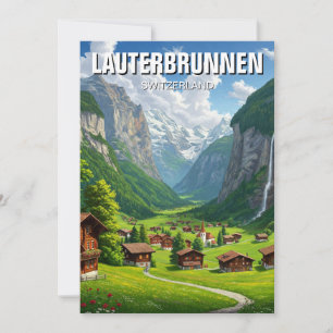 Cartão De Festividades Suiça Lauterbrunnen
