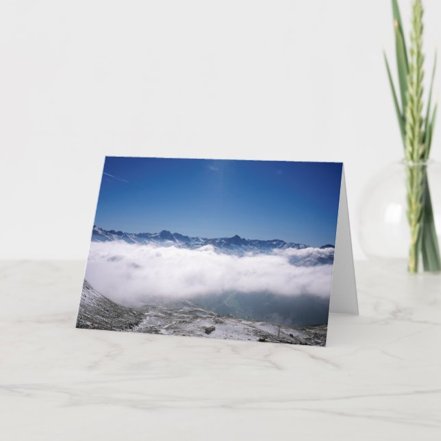 Cartão De Festividades Suiça Snow Davos (Frente)