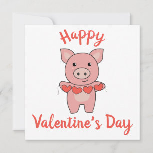 Cartão De Festividades Suínos Para Animais De Corte Dia de os namorados 