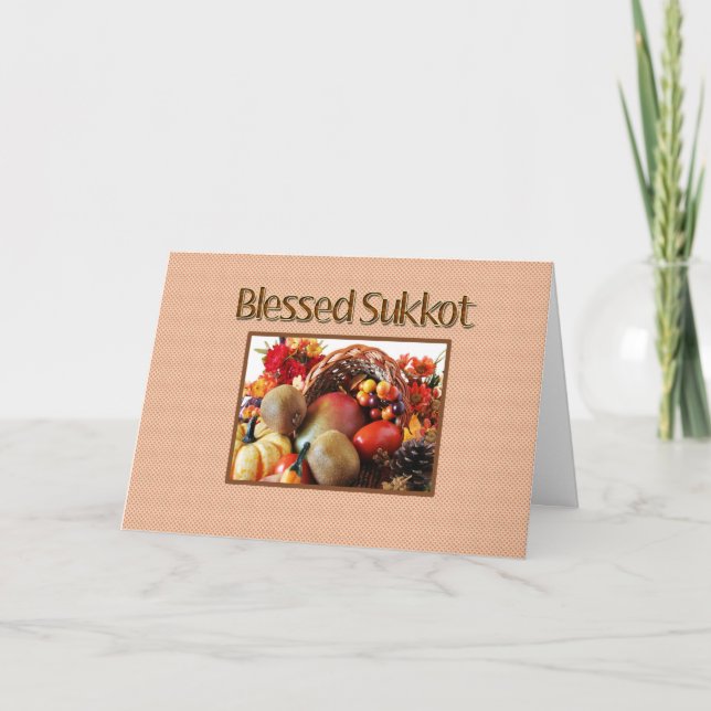 Cartão De Festividades Sukkot Greeting Card (Frente)