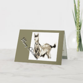 Cartão De Festividades Sumi equestre de arte equestre do cavalo japonês