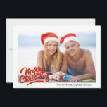 Cartão De Festividades Summer Beach Felry Photo de Natal<br><div class="desc">Belo cartão de férias com porta-fotos. Cartão de Natal de Verão Feliz. Edite ou exclua o texto nas caixas de texto fornecidas. Ver mais designs de férias na minha loja. #moderno #festivo #feriados #Natal #Natal #design sazonal #personalizado #foto #feliz #Cartões de fotos</div>