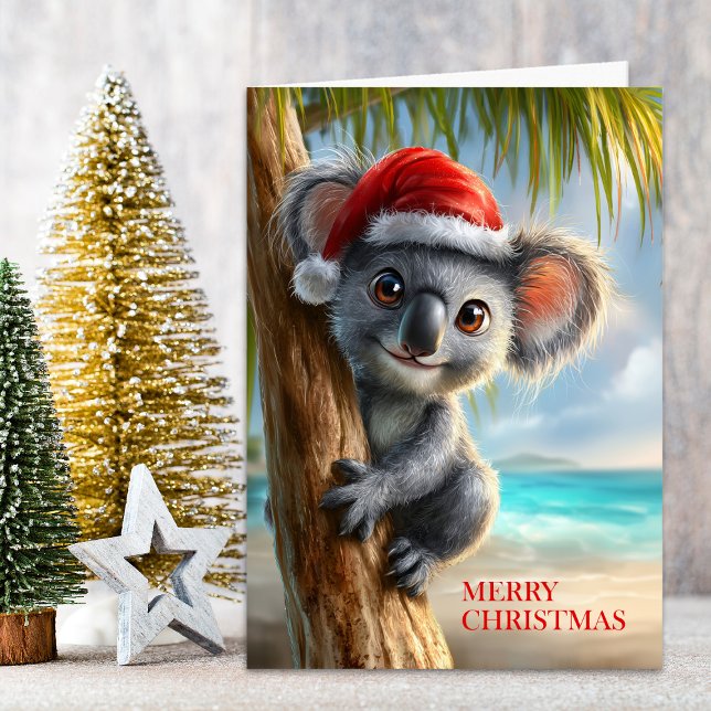 Cartão De Festividades Summer Koala Christmas (Criador carregado)