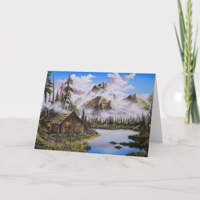 Cartão De Festividades Summer Solitude Oil painting by David Paul (Frente)