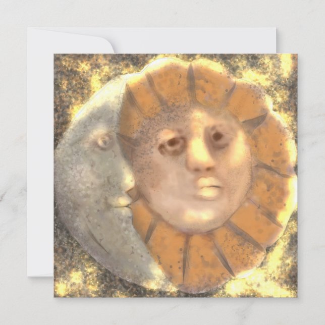 Cartão De Festividades Sun e Moon - Símbolo Relic - Design Trabalho de ar (Frente)