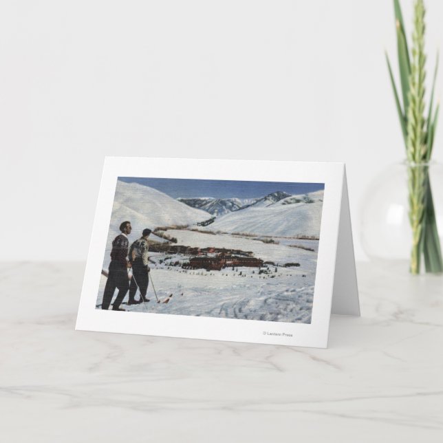 Cartão De Festividades Sun Valley, ID - Winter Scene of Sun Valley (Frente)