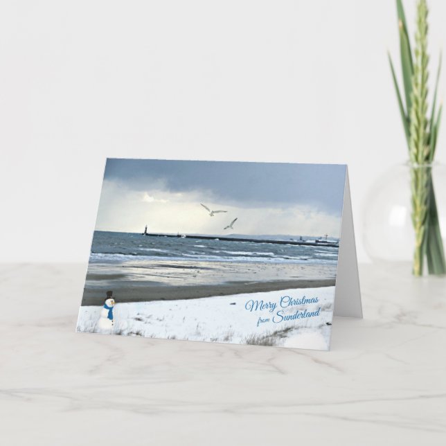 Cartão De Festividades Sunderland - Roker Pier Christmas Card (Frente)