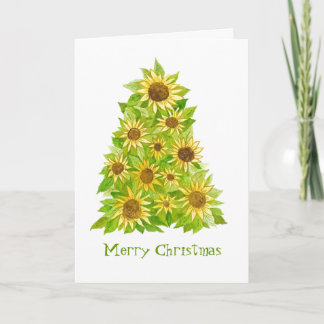 Cartão De Festividades Sunflower Christmas Tree Card