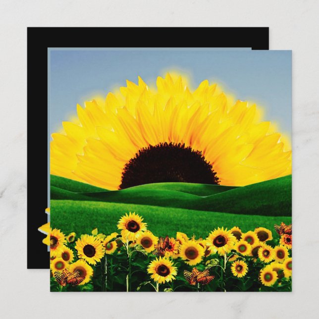 CARTÃO DE FESTIVIDADES SUNFLOWER HILL (Frente/Verso)