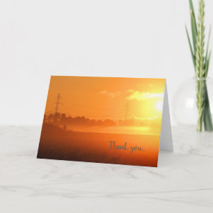 Cartão De Festividades "Sunrise com o Nevoeiro da Manhã" Obrigado cartas