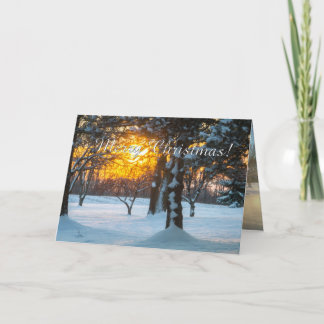 Cartão De Festividades Sunrise & Snow Christmas Card