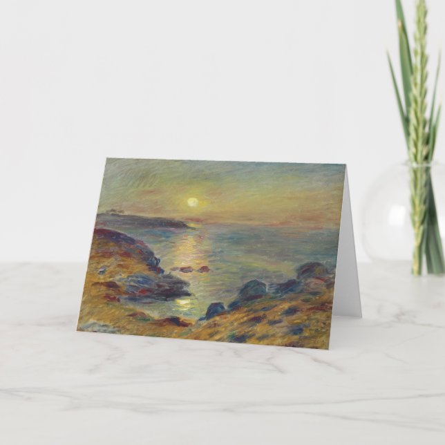 Cartão De Festividades Sunset em Douarnenez (Frente)
