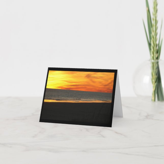 Cartão De Festividades Sunset na Pine Knoll Shores, NC (Frente)