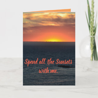 Cartão De Festividades Sunset Romance Card