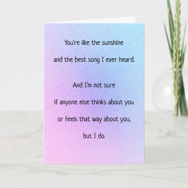 Cartão De Festividades Sunshine Music e você (Frente)