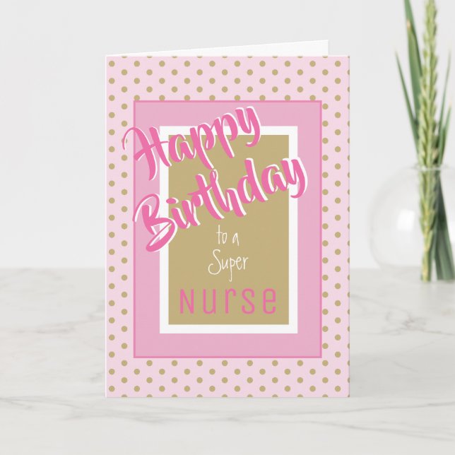 Cartão De Festividades Super Nurse Birthday greeting card (Frente)