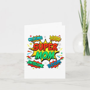 Cartão De Festividades Superhero Mãe Para Mulheres