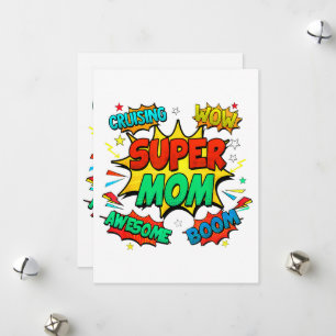 Cartão De Festividades Superhero Mãe Para Mulheres