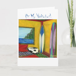 Cartão De Festividades Surfista de BeMyValentine GreetingCard©2016Soul