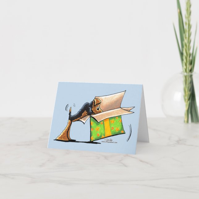 Cartão De Festividades Surpreenda-me Airedale Welsh Terrier (Frente)