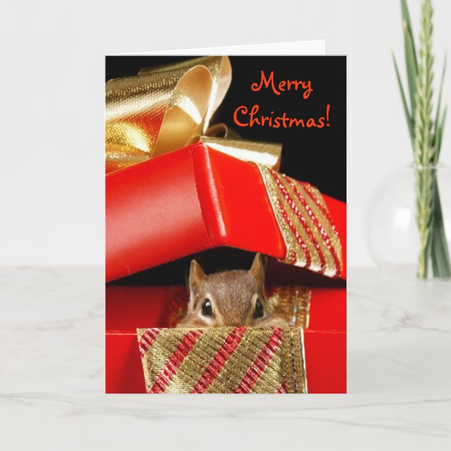 Cartão De Festividades Surpresa de Natal! (Frente)