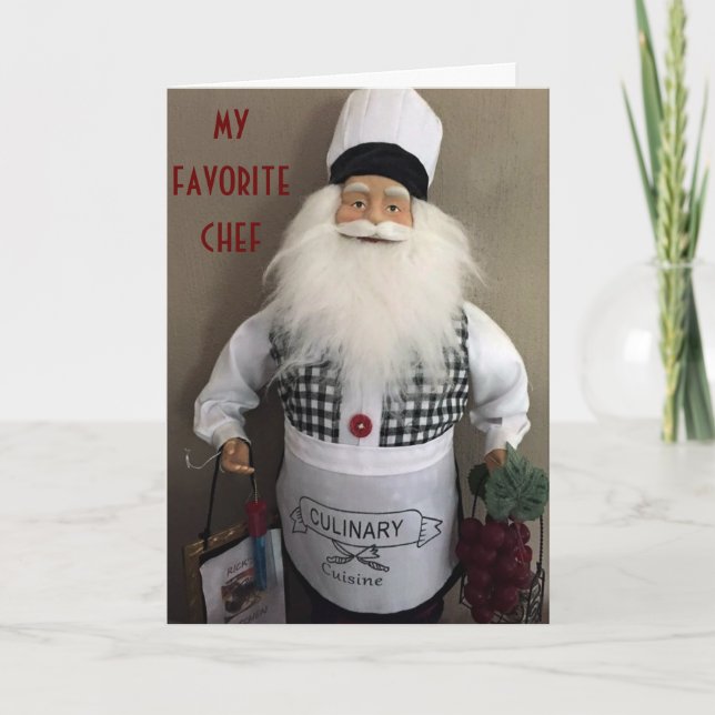 CARTÃO DE FESTIVIDADES SURPRESA DE NATAL PARA MÍGUIA/COZINHO FAVORITO (Frente)