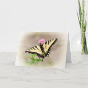 Cartão De Festividades Swallowtail em Clover (Borboleta)