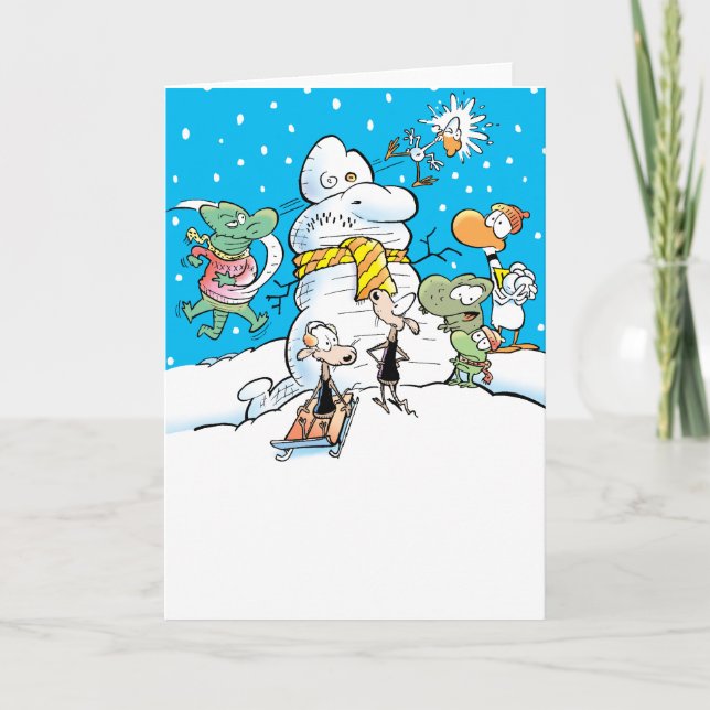 Cartão De Festividades Swamp White Christmas Card (Frente)