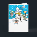 Cartão De Festividades Swamp White Christmas Card<br><div class="desc">The Swamp is frozen over for Christmas this year! Watch out for the green snow. More cartoons @ www.swamp.com.au</div>