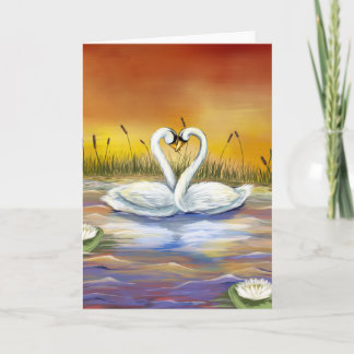 Cartão De Festividades Swan Love