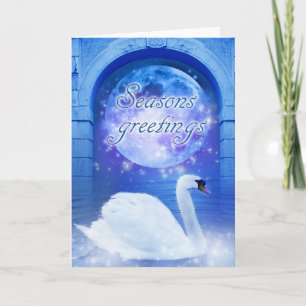 Cartão De Festividades Swan Natal