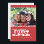 Cartão De Festividades Sweet Candy Cane Christmas Photo Card 5x7<br><div class="desc">A sweet and sticky-looking candy cane Christmas card for kids and their adults.</div>