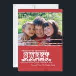 Cartão De Festividades Sweet Candy Cane Christmas Photo Card 5x7<br><div class="desc">A sweet and sticky-looking candy cane Christmas card for kids and their adults.</div>
