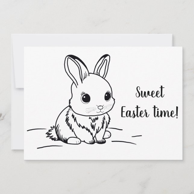 Cartão De Festividades Sweet Easter time (Frente)
