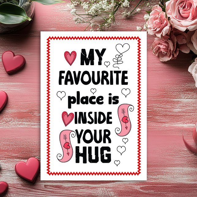 Cartão De Festividades Sweet Love Quote Hand Drawn Valentine Card (Sweet Love Quote Hand Drawn Valentine Card)