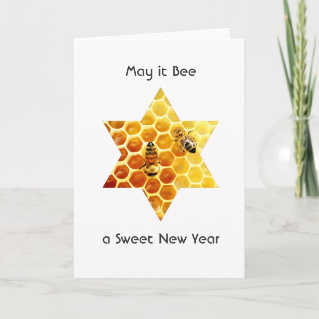 Cartão De Festividades Sweet New Year Rosh Hashanah Greeting Card (Frente)