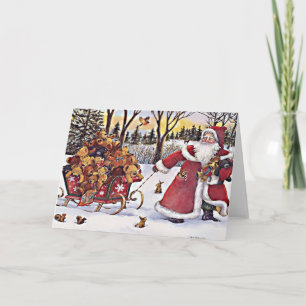 Cartão De Festividades Sweet vintage Xmas greeting card