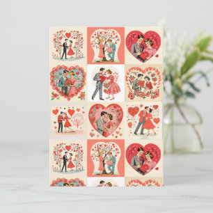 Cartão De Festividades Swingin' Sixties Valentine Patchwork