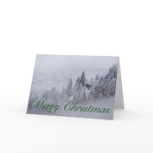 Swiss Winter Merry Christmas Blank Card