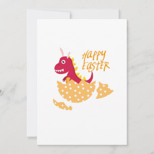 Cartão De Festividades T-Rex Bunny Easter Ovo Engraçado Presente para Cr