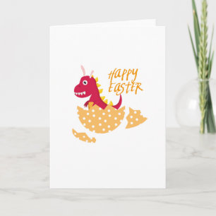 Cartão De Festividades T-Rex Bunny Easter Ovo Engraçado Presente para Cri